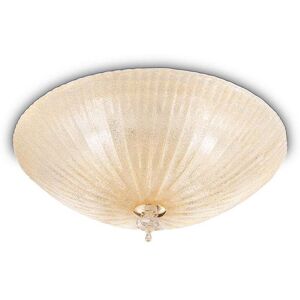 Ideal Lux Shell - 6 Light Indoor Wall Ceiling Light Gold Amber Glass Ideal Lux Shell - 6 Light Indoor Wall Ceiling Light Gold Amber Glass