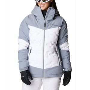 Columbia Womens Wildcard III Down Jacket / White, Tradewinds Grey / S  - Size: Small