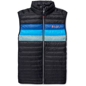 Cotopaxi Mens Fuego Down Vest / Black & Pacific Stripes / M  - Size: Medium