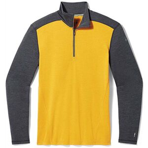 Smartwool Classic Thermal Merino 1/4 Zip / Charcoal-Honey Gold / M  - Size: Medium