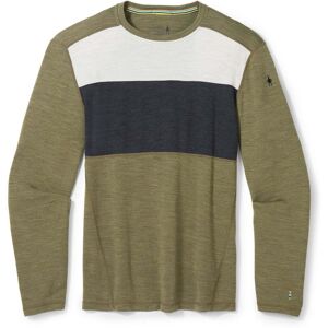 Smartwool Classic Thermal Merino Colourblock Crew / Moss Green / L  - Size: Large