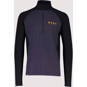 Mons Royale Olympus 3.0 Half Zip / Black/Grey / S - Size: Small Mons Royale Olympus 3.0 Half Zip / Black/Grey / S - Size: Small