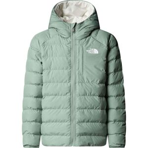 North Face Girls Reversible Perrito Hooded Jacket / Slate Moss / M - Size: Medium North Face Girls Reversible Perrito Hooded Jacket / Slate Moss / M - Size: Medium