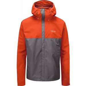 Rab Downpour Eco Jacket / Orange/Gry / S  - Size: Small