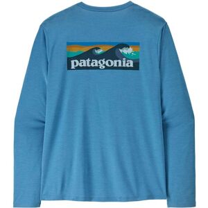 Patagonia Mens L/S Cap Cool Daily Shirt - Boardshort Logo / Shore Blue - Size: Medium Patagonia Mens L/S Cap Cool Daily Shirt - Boardshort Logo / Shore Blue - Size: Medium