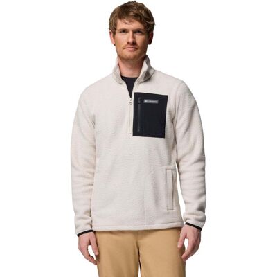 Columbia Mens Jasper Ridge Pebbled Half Zip Fleece / Dark Stone/Black - Size: Extra Large Columbia Mens Jasper Ridge Pebbled Half Zip Fleece / Dark Stone/Black - Size: Extra Large