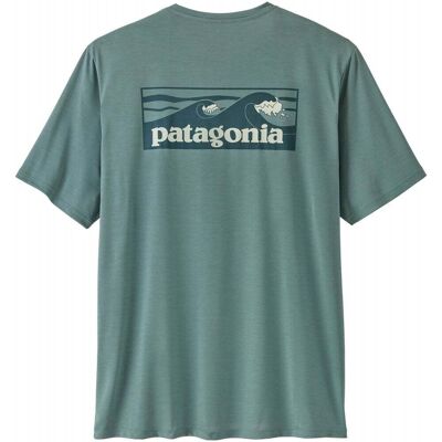 Patagonia Mens Cap Cool Daily Shirt - Boardshort Logo / Blue Sage - Li - Size: Large Patagonia Mens Cap Cool Daily Shirt - Boardshort Logo / Blue Sage - Li - Size: Large