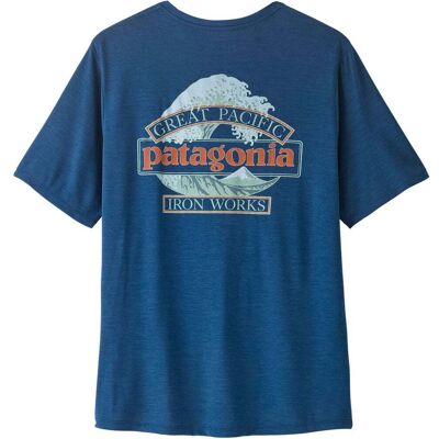 Patagonia Mens Cap Cool Daily Shirt - Great Waves / Clement Blue - Lig - Size: Medium Patagonia Mens Cap Cool Daily Shirt - Great Waves / Clement Blue - Lig - Size: Medium