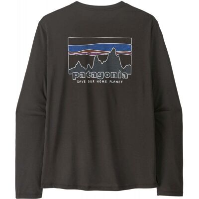 Patagonia Mens L/S Cap Cool Daily Shirt - '73 Skyline / Black / L - Size: Large Patagonia Mens L/S Cap Cool Daily Shirt - '73 Skyline / Black / L - Size: Large