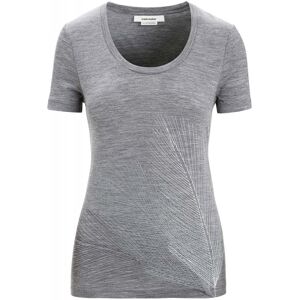 Icebreaker Tech Lite II SS Scoop Tee Plume Womens / Gritstone Hthr / L  - Size: Large