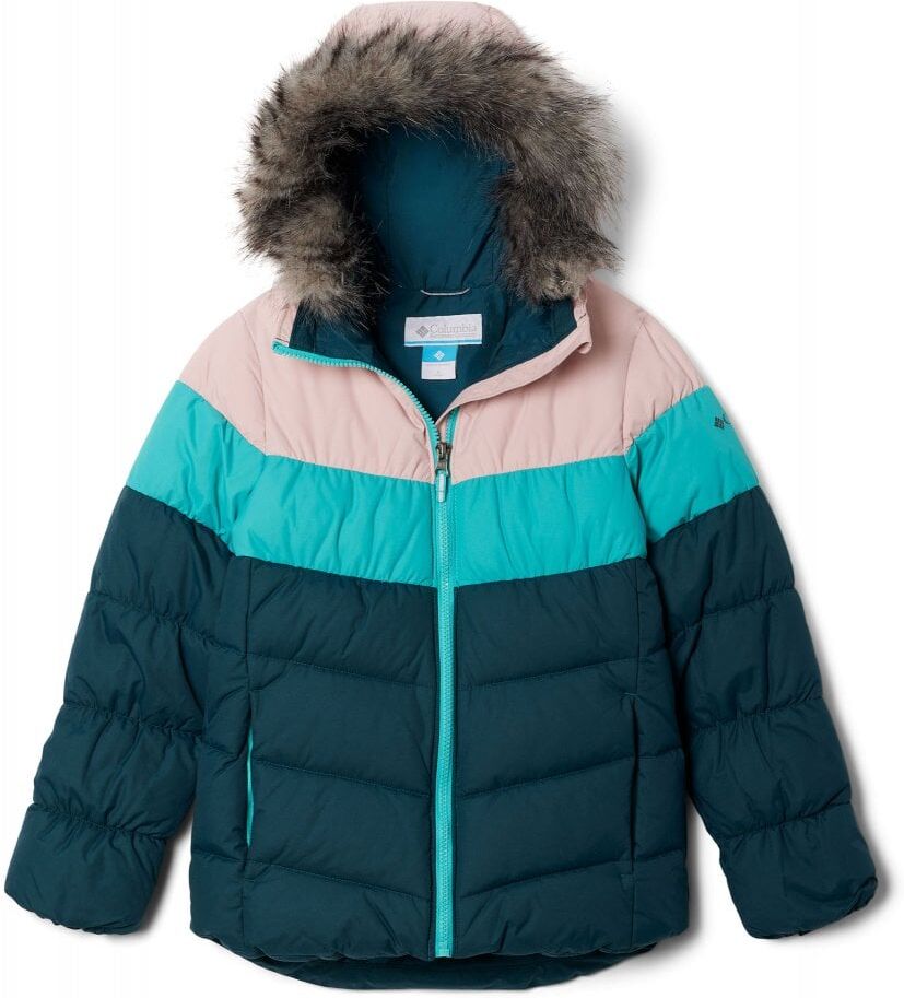 Columbia Girls Arctic Blast II Jacket / Night Wave, Bright Aqua, Dusty - Size: Medium