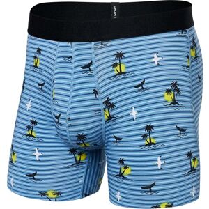 Saxx Droptemp Cooling Cotton Boxer Breif Fly / Offshore Breeze/ Blue /  - Size: Large