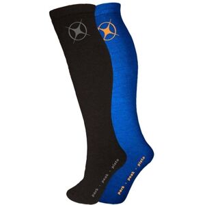 Manbi Adult Performance Thermal Sock - Twin Pack / Black/Blue / S  - Size: Small