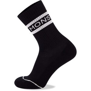 Mons Royale Signature Crew Sock / Black/White / S  - Size: Small