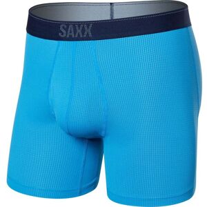 Saxx Quest Quick Dry Mesh Boxer Brief Fly / Tropical Blue / L  - Size: Large