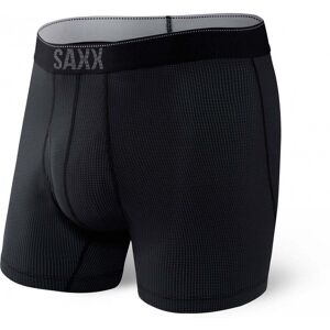 Saxx Quest Quick Dry Mesh Boxer Brief Fly / Black II / S  - Size: Small