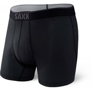 Saxx Quest Quick Dry Mesh Boxer Brief Fly / Black II / L  - Size: Large