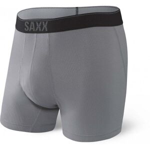 Saxx Quest Quick Dry Mesh Boxer Brief Fly / Dark Charcoal II / L  - Size: Large
