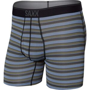 Saxx Quest Quick Dry Mesh Boxer Brief Fly / Solar Stripe/ Twilight / L  - Size: Large