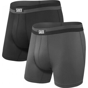 Saxx Sport Mesh Boxer Brief (2-Pack) / Blk/Graph / S  - Size: Small