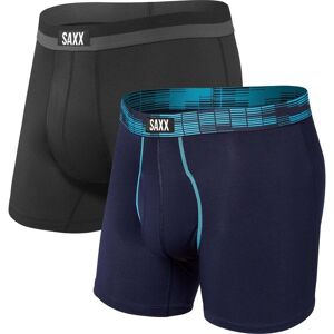 Saxx Sport Mesh Boxer Brief (2-Pack) / Navy/Black / M  - Size: Medium