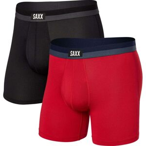 Saxx Sport Mesh Boxer Brief (2-Pack) / Cherry/Black / L  - Size: Large