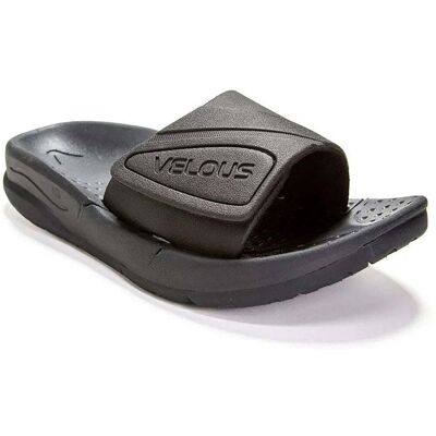 Velous Active Adjustable Slide / Light Gray/Light Aqua / 5 - Size: 5 Velous Active Adjustable Slide / Light Gray/Light Aqua / 5 - Size: 5