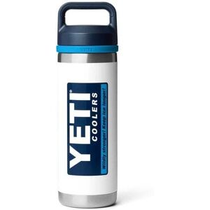 Yeti Rambler 18oz Bottle Chug / White/ Blue / ONE - Size: ONE Yeti Rambler 18oz Bottle Chug / White/ Blue / ONE - Size: ONE
