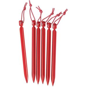 MSR Mini Groundhog Stake Kit (Pk6) / Red / One  - Size: ONE