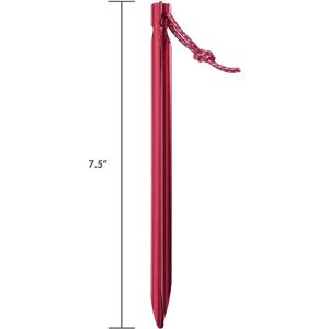 MSR Groundhog Stake 7.5" / Red / 7.5  - Size: 7.5