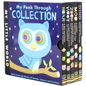 My Little World Peek Through Collection 5 Books Box Set Dino, Moo, Zoom, Roar, Hoot (Series 2) by Little Tiger - Ages 0-5 - Board Book Little Tiger Press Group