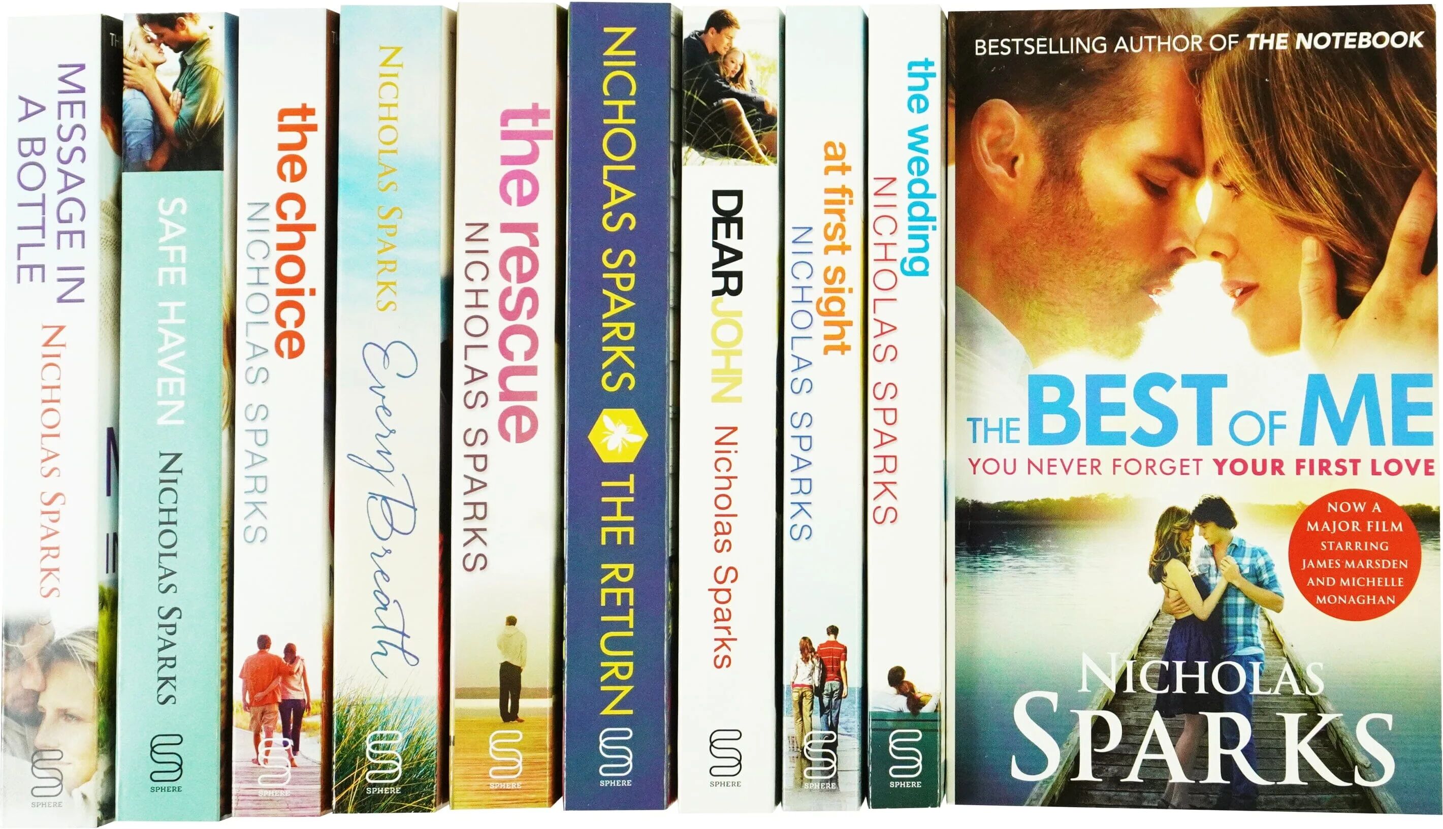 Nicholas Sparks 10 Books Collection Set - Fiction - Paperback Sphere