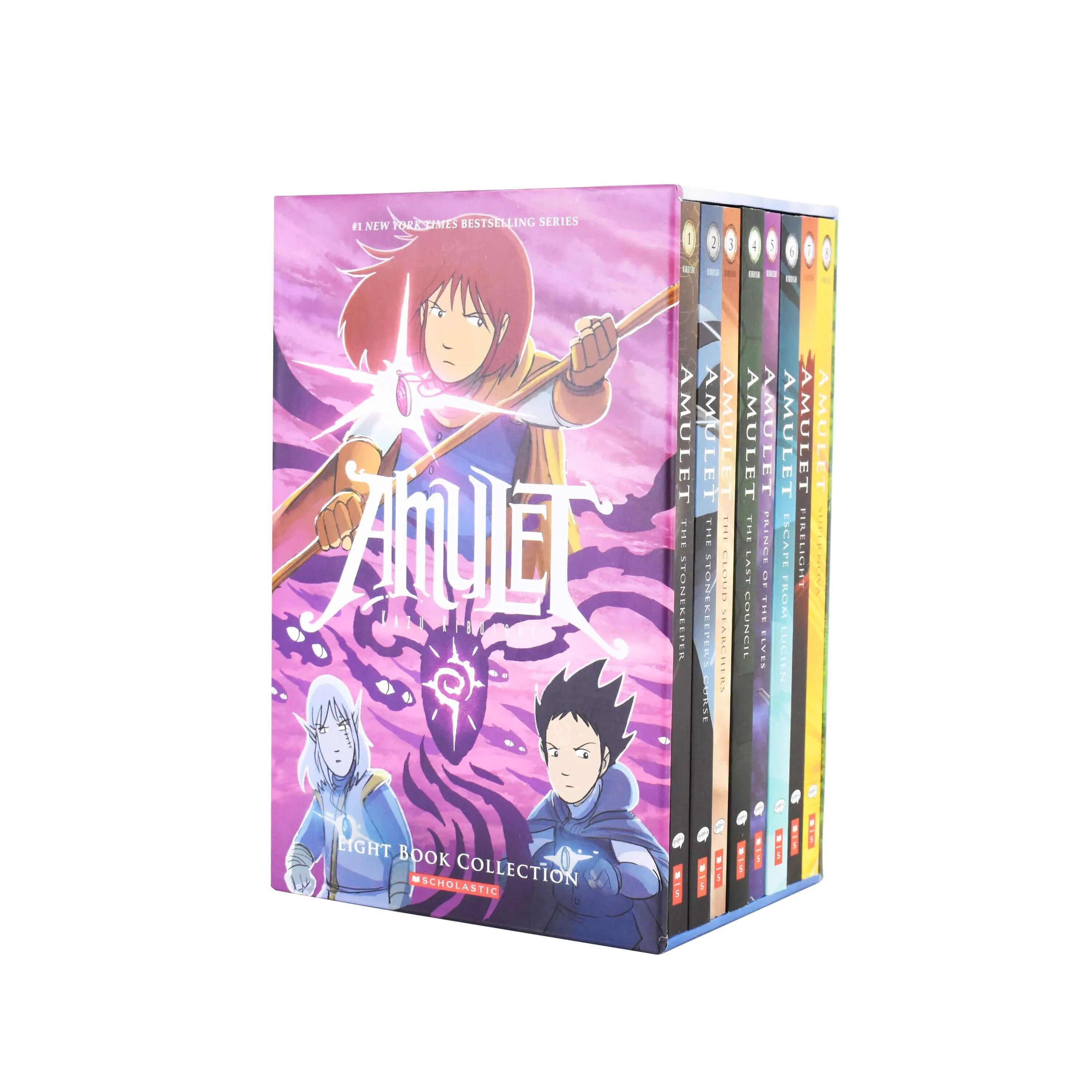 Amulet 8 Books Graphic Novel Box Set By Kazu Kibuishi - Age 9-14 - Paperback Scholastic