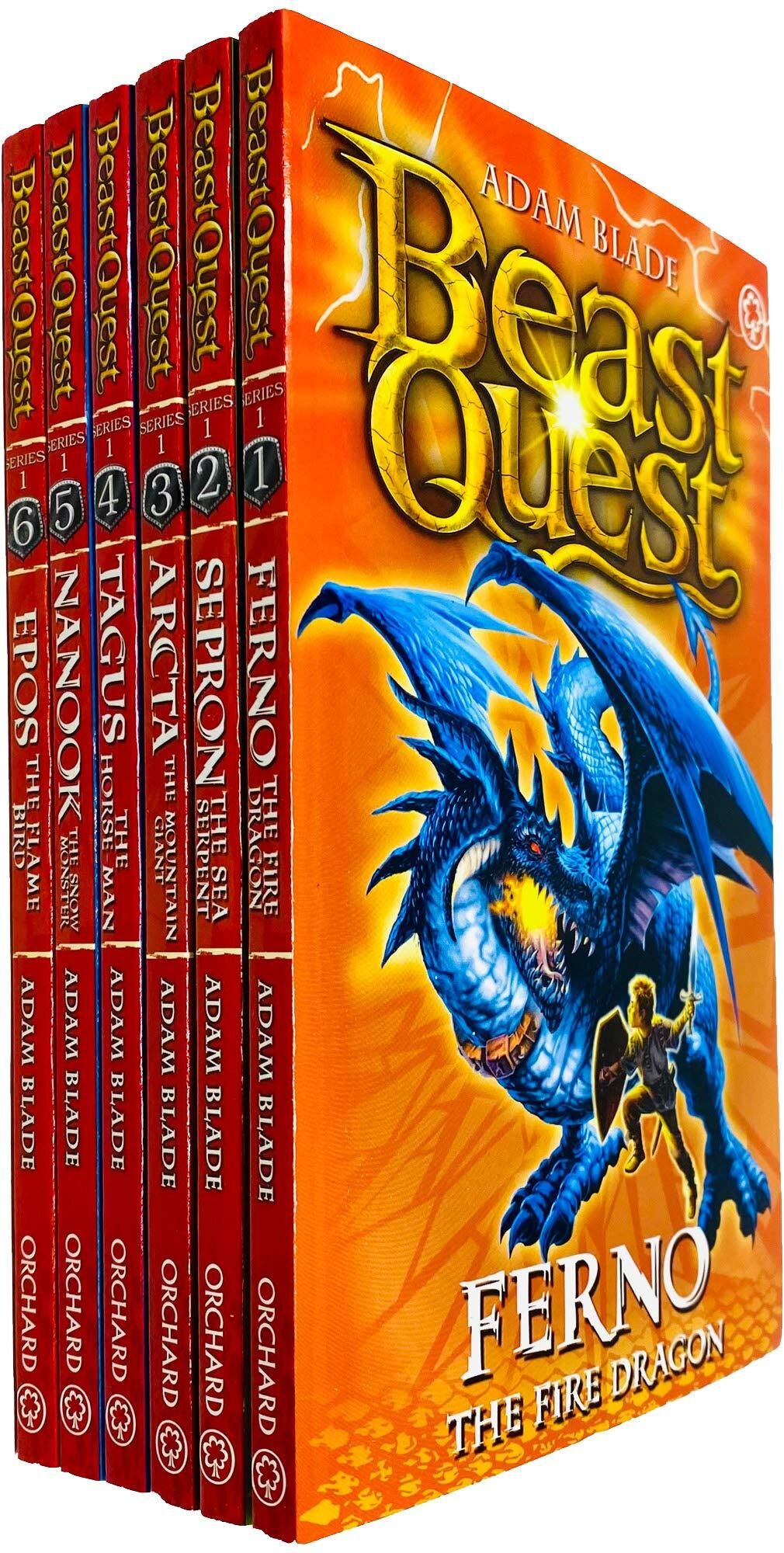 Beast Quest 6 Books Collection Set Series 1 by Adam Blade - Ages 7-9 - Paperback Orchard Books