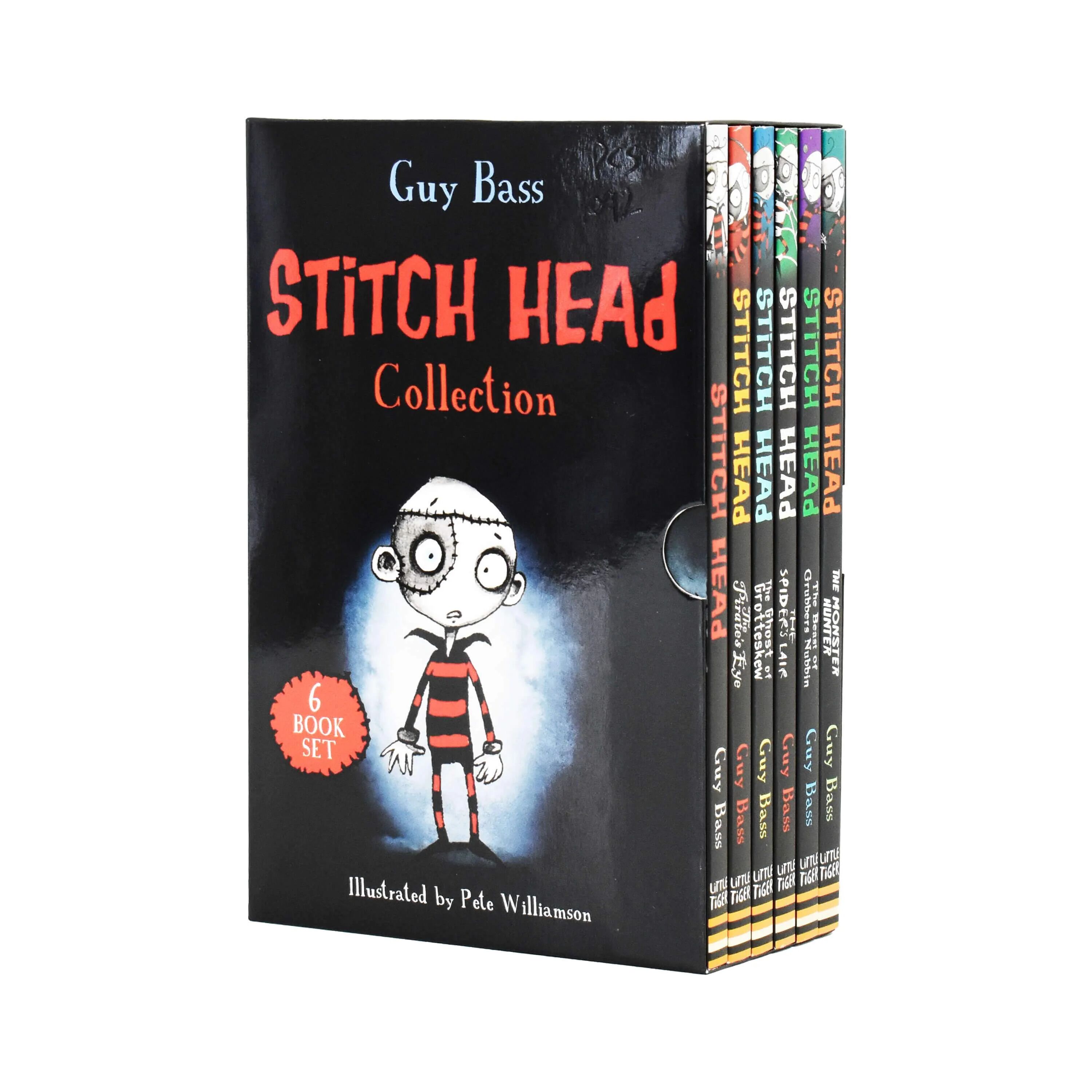 Stitch Head 6 Book Collection by Guy Bass - Ages 9-14 - Paperback Stripes (Little Tiger Press Group)