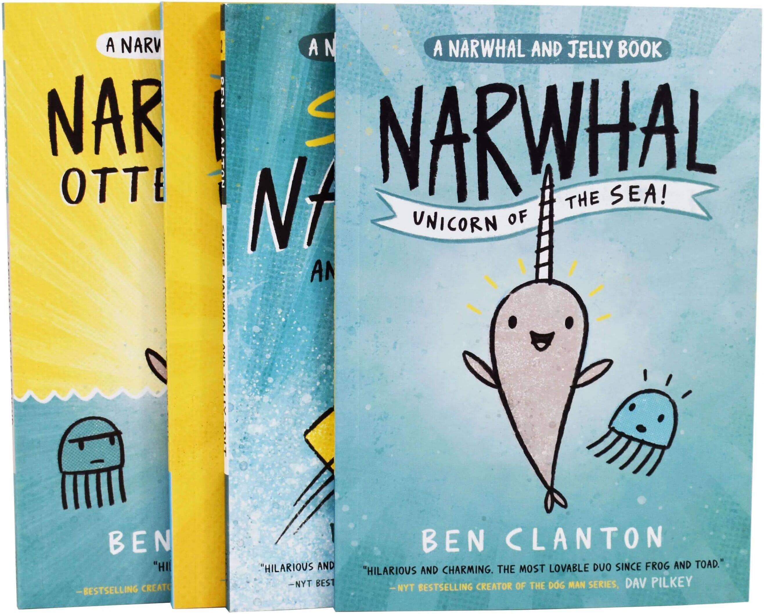 Narwhal and Jelly 4 Book Set Collection by Ben Clanton - Ages 5-7 - Paperback Egmont Publishing