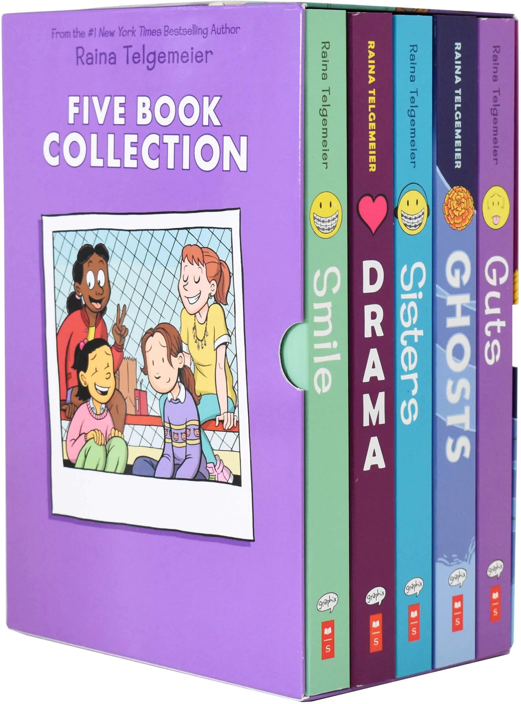 Raina Telgemeier 5 Books Collection Graphic Novels Box Set - Ages 9+ - Paperback Scholastic