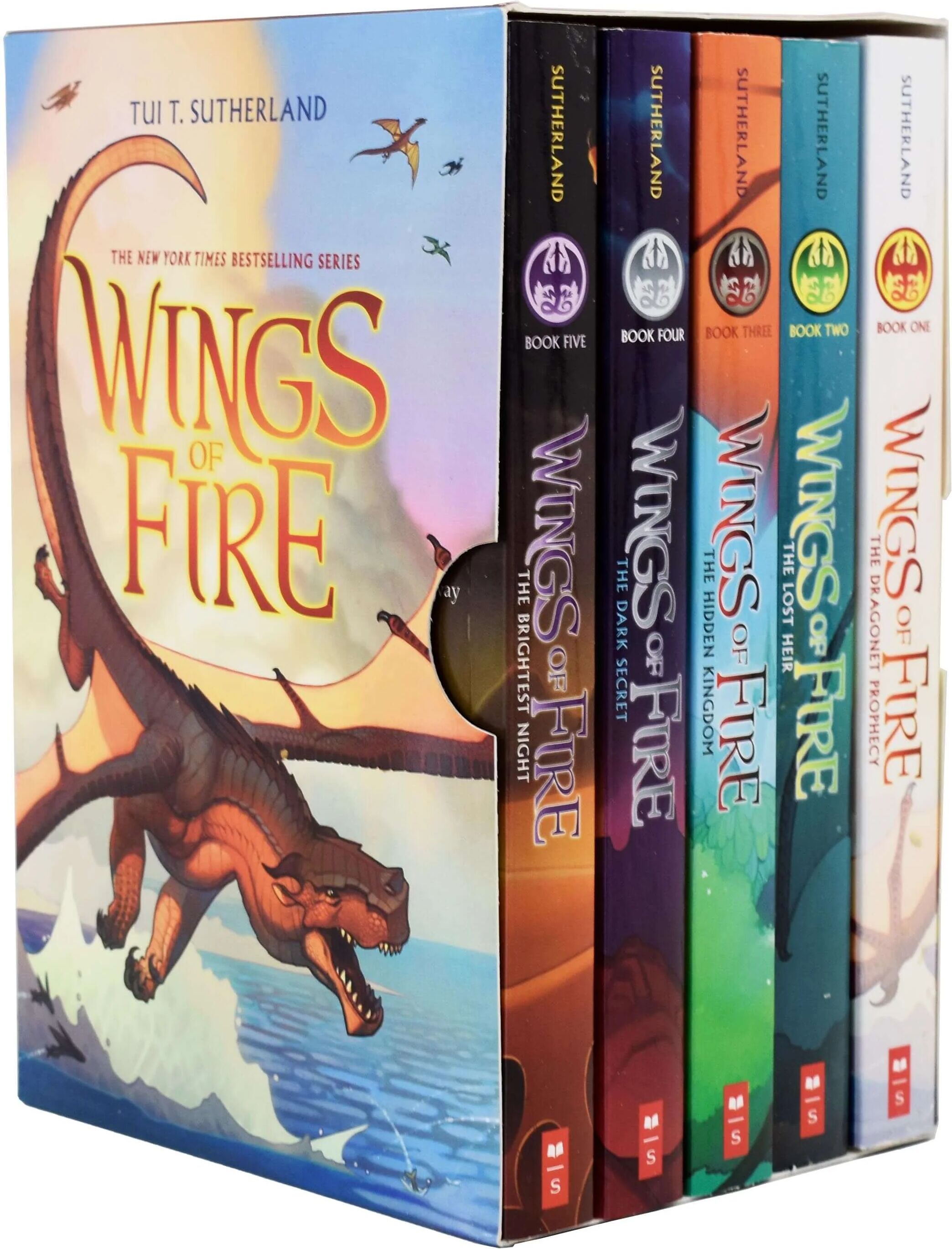 Wings of Fire 5 Books Boxset By Tui T Sutherland - Ages 9-14 - Paperback Scholastic