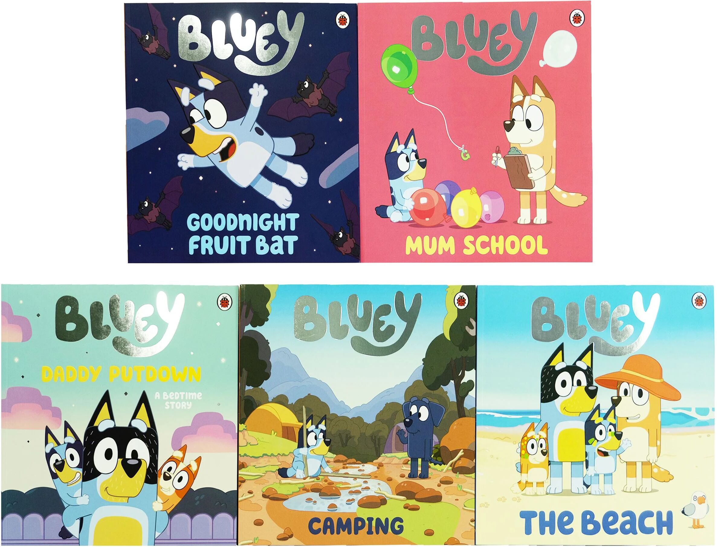 Bluey 5 Picture Books Collection Set - Ages 3-7 - Paperback Ladybird