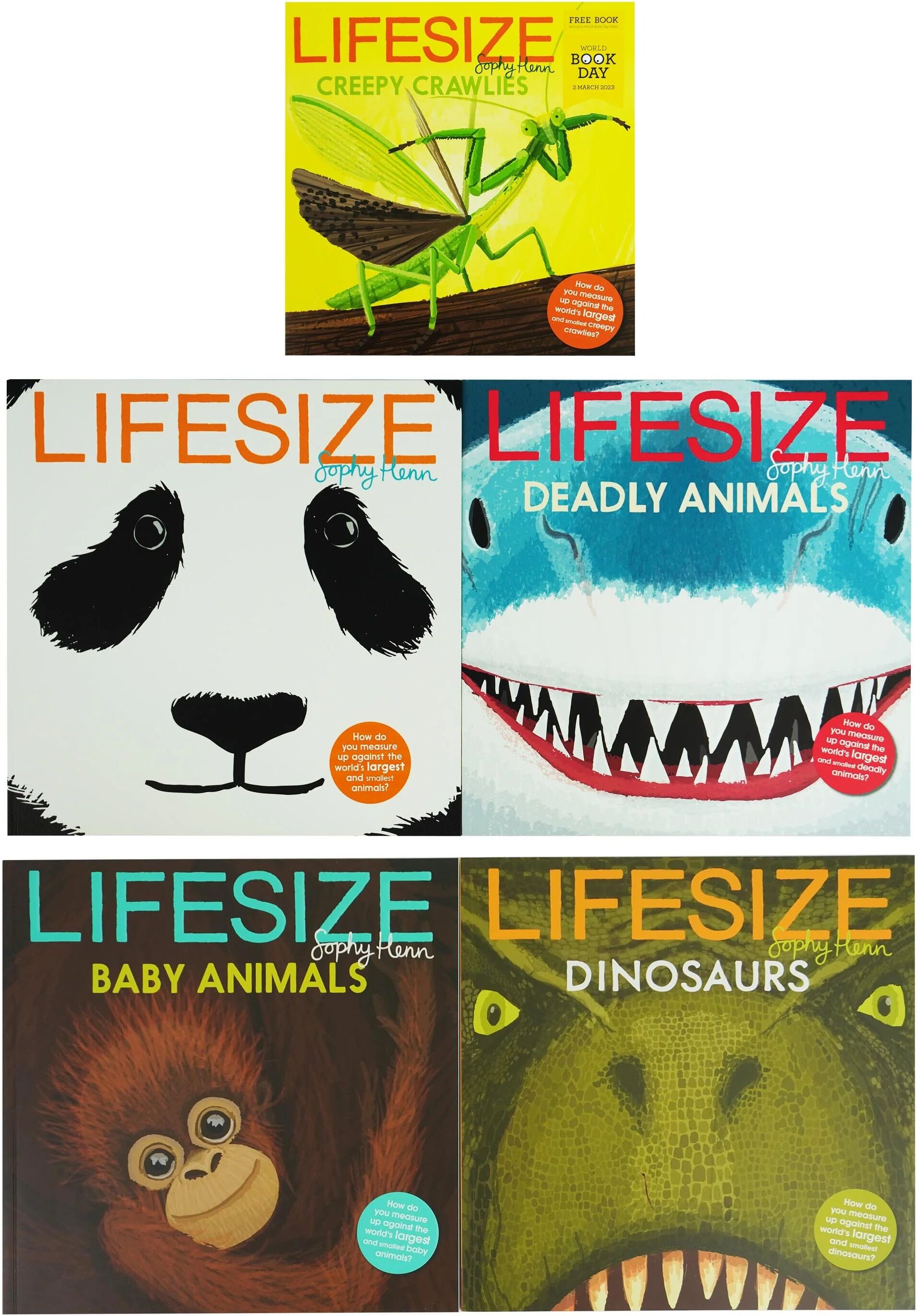 Lifesize Series with World Book Day 2023 5 Books Set by Sophy Henn - Ages 3-5 - Paperback Red Shed