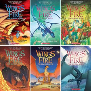 Wings of Fire The Graphic Novels By Tui T. Sutherland 6 Books Collection - Ages 8-12 - Paperback Scholastic