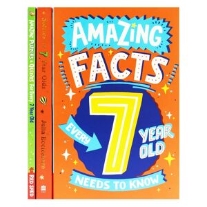 Amazing Facts Every Kid Needs to Know for 7 Year Olds Children's 3 Books Collection Set - Paperback HarperCollins Publishers/Red Shed