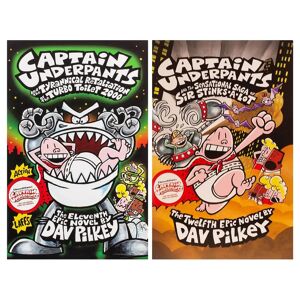 Captain Underpants Book 11 & 12 By Dav Pilkey 2 Books Collection Set - Ages 7-9 - Paperback Scholastic