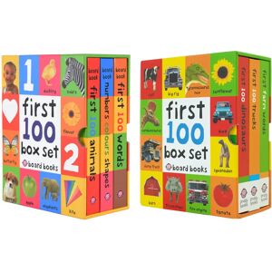 First 100 series 6 Books Children Collection Box Set By Roger Priddy - Ages 0-5 - Board Book Priddy Books