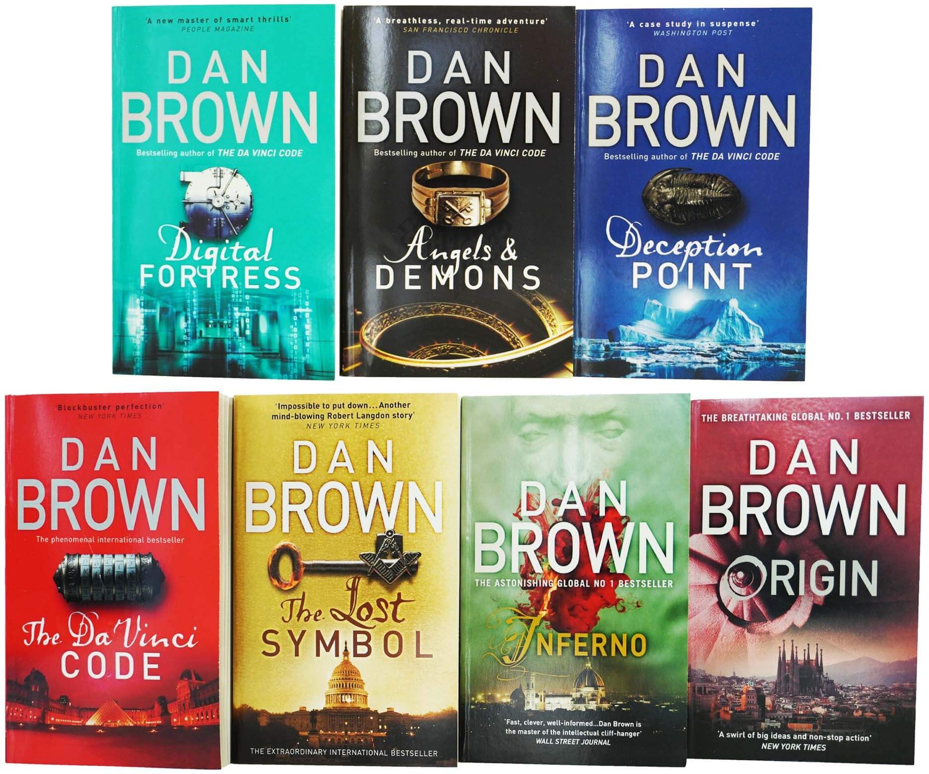 Robert Langdon Series Collection 7 Books Set By Dan Brown - Fiction - Paperback Corgi Books