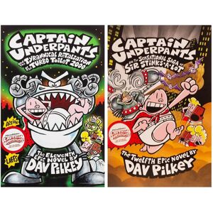 Captain Underpants Book 11 & 12 By Dav Pilkey 2 Books Collection Set - Ages 7-9 - Paperback Scholastic