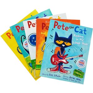 Pete the Cat Series By Eric Litwin, Kimberly Dean and James Dean 5 Books Collection Set - Ages 3-5 - Paperback HarperCollins Publishers