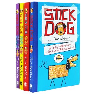 Stick Dog Series By Tom Watson 4 Books Collection Set - Ages 6-11 - Paperback HarperCollins Publishers