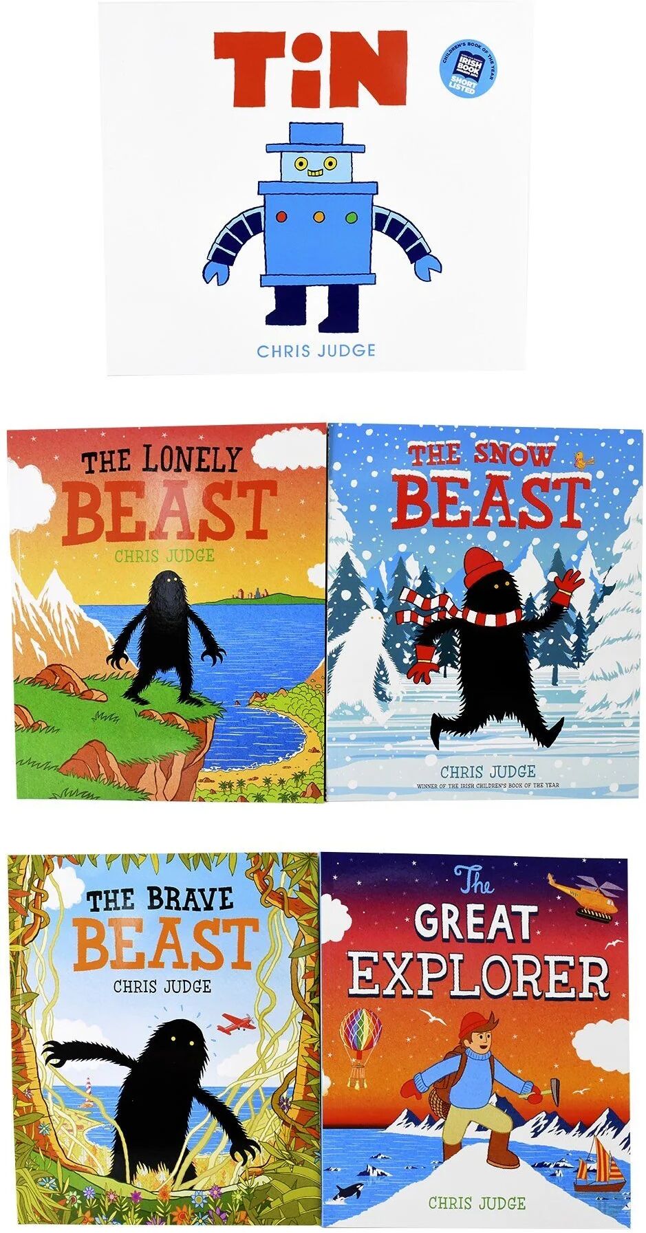 Andersen The Beast series 5 Picture Books Children - Ages 0-5 - Paperback Set By Chris Judge