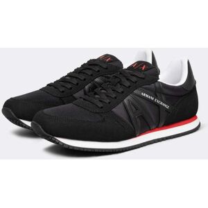 Armani Exchange Mens AX Logo Retro Runner  - Full Black - UK9 EU43 US10 - male